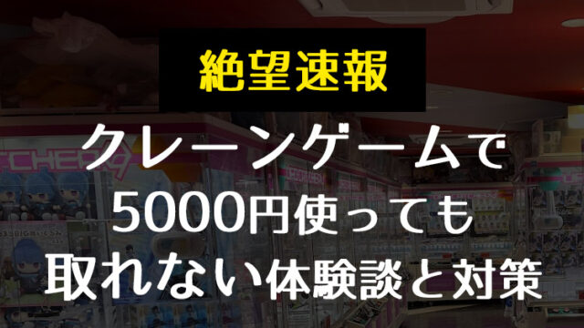 【絶望】クレーンゲームに5000円使っても取れない体験談と対策【収穫なし】